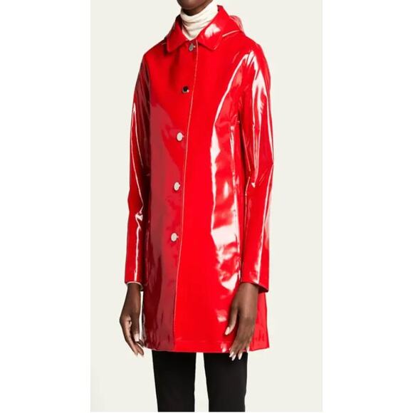 NWT Jane Post Iconic Princess Raincoat Slicker Red Size Small - Picture 7 of 7